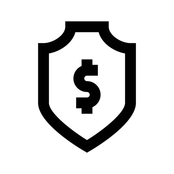 Schild Dollar Symbol Auf Weißem Hintergrund Vektorillustration — Stockvektor