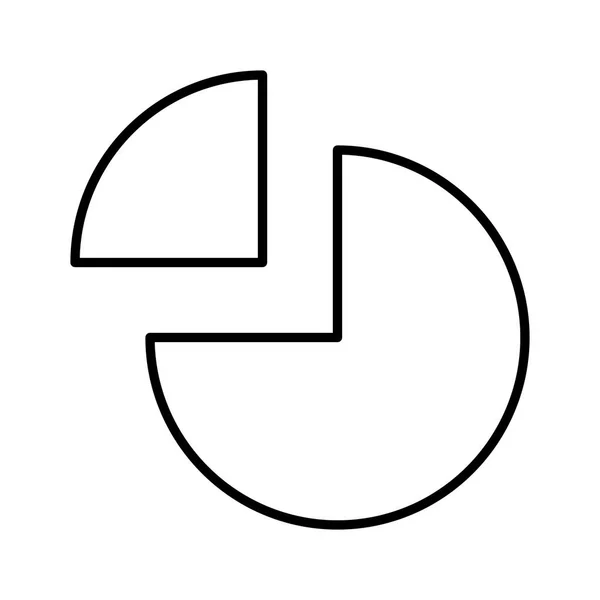 Tortendiagramm Symbol Vektorillustration — Stockvektor