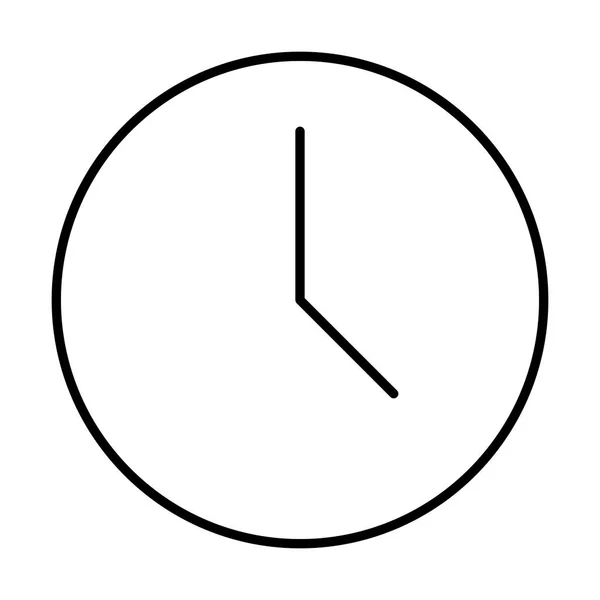 Horloge Temps Icône Sur Fond Blanc Illustration Vectorielle — Image vectorielle