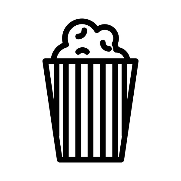 Popcorn Symbol Vektorillustration — Stockvektor