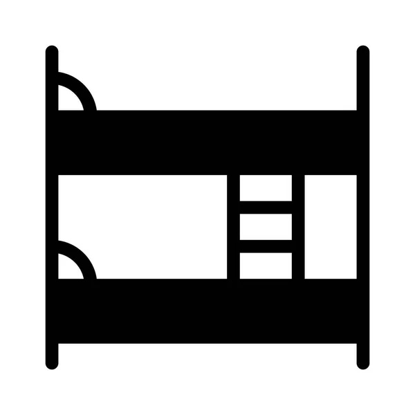 Herberge Bett Symbol Vektorillustration — Stockvektor