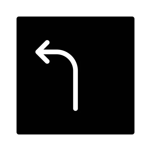 Turn Left Arrow Icon Vector — Stock Vector