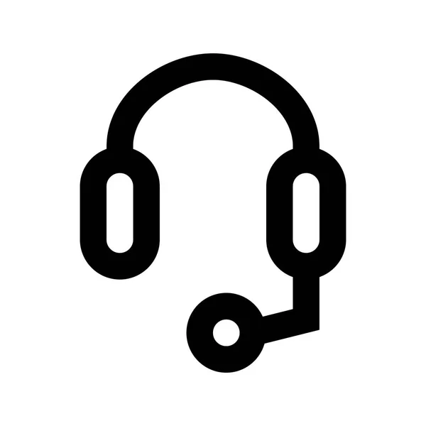 Εικονίδιο Ακουστικών Λευκό Φόντο Διανυσματική Απεικόνιση — Διανυσματικό Αρχείο