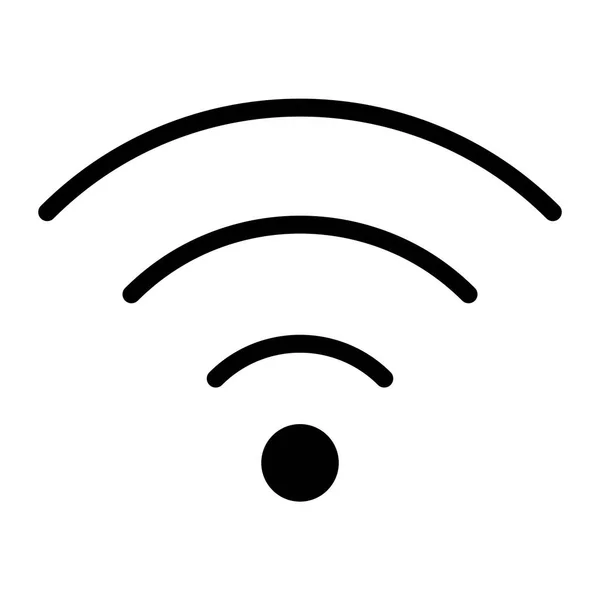 Beyaz Arkaplanda Wifi Simgesi Vektör Illüstrasyonu — Stok Vektör