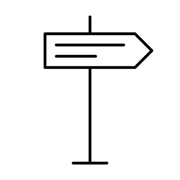 Way Sign Icoon Vectorillustratie — Stockvector