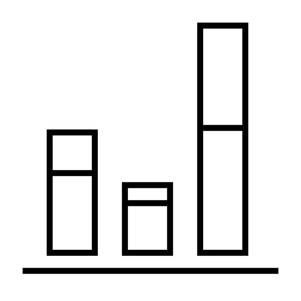 Staafdiagram Pictogram Vector Illustratie — Stockvector