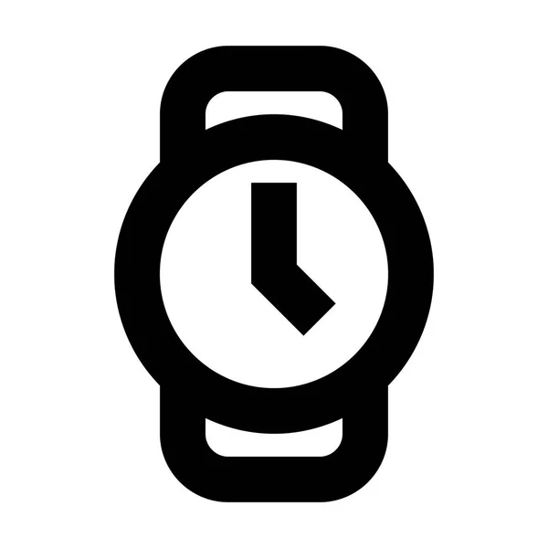 Ícone Relógio Pulso Fundo Branco Ilustração Vetorial — Vetor de Stock