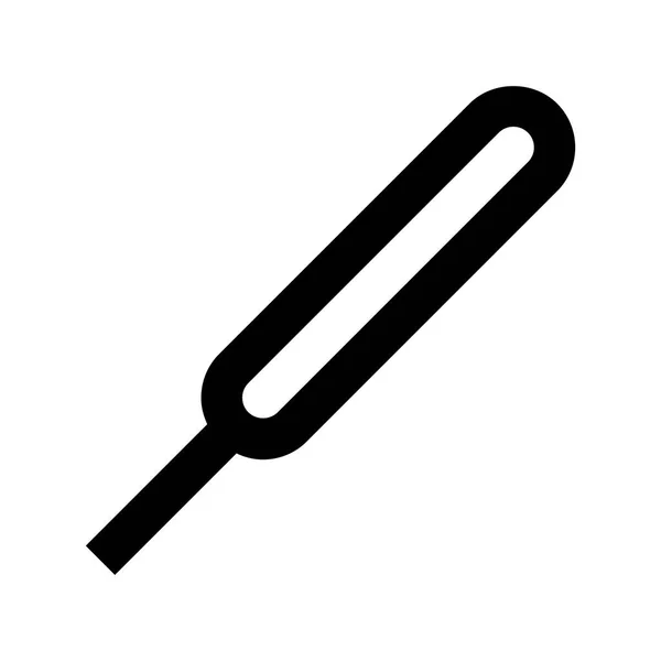 Icona Termometro Sfondo Bianco Illustrazione Vettoriale — Vettoriale Stock