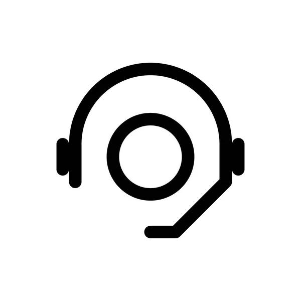 Icono Auriculares Sobre Fondo Blanco Ilustración Vectorial — Vector de stock