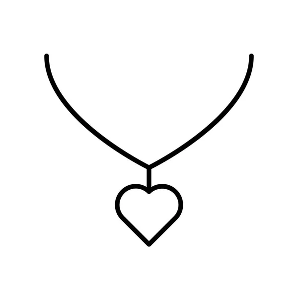 Heart Pendant Icon Vector Illustration — 스톡 벡터