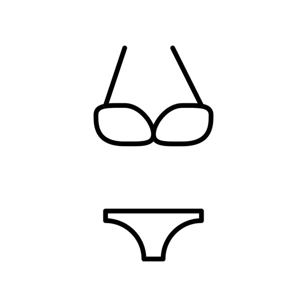 Bikini Ikone Vektorillustration — Stockvektor