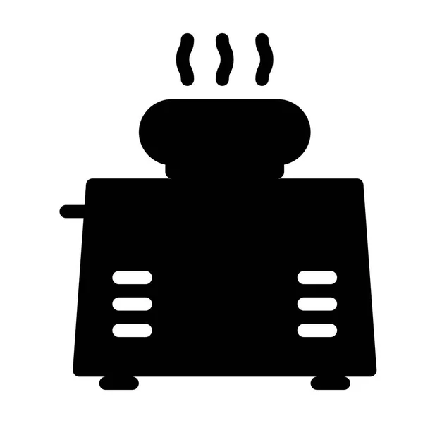 Toaster Icoon Witte Achtergrond Vector Illustratie — Stockvector