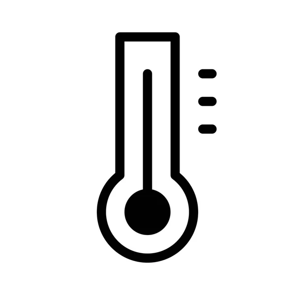 Thermometer Pictogram Witte Achtergrond Vector Illustratie — Stockvector