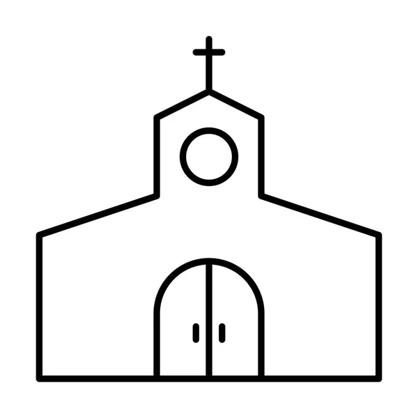 Kerk Icoon Vector Illustratie — Stockvector