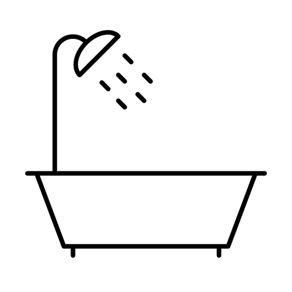 Fürdőszoba Ikon Vektor Illusztráció — Stock Vector