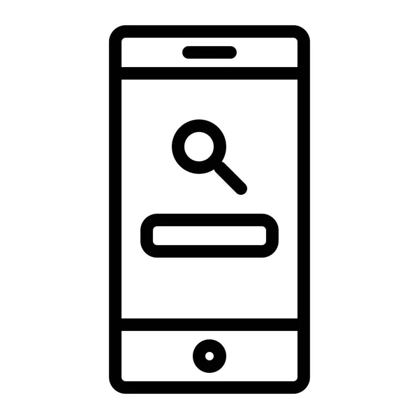 白い背景のモバイル検索アイコン ベクトルイラスト — ストックベクタ