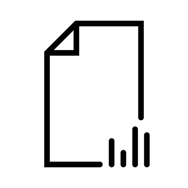 Icona Del Documento Sfondo Bianco Illustrazione Vettoriale — Vettoriale Stock