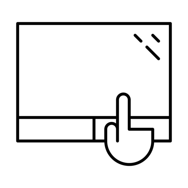 Touchpad Icona Del Computer Sfondo Bianco Illustrazione Vettoriale — Vettoriale Stock