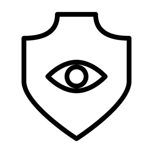 Watch Eye Shield Symbol Vektor — Stockvektor