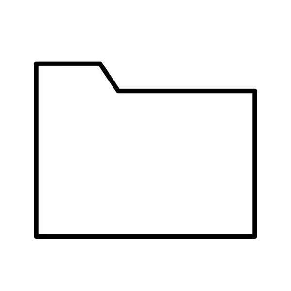 Ordnersymbol Auf Weißem Hintergrund Vektorillustration — Stockvektor