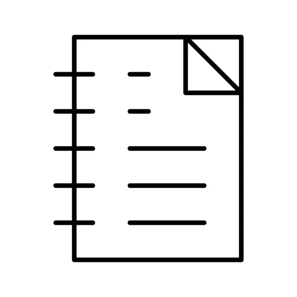 Ikona Dokumentu Bílém Pozadí Vektorová Ilustrace — Stockový vektor