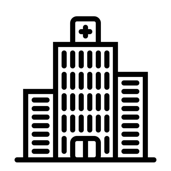 Hospital Edifício Ícone Ilustração Vetorial — Vetor de Stock