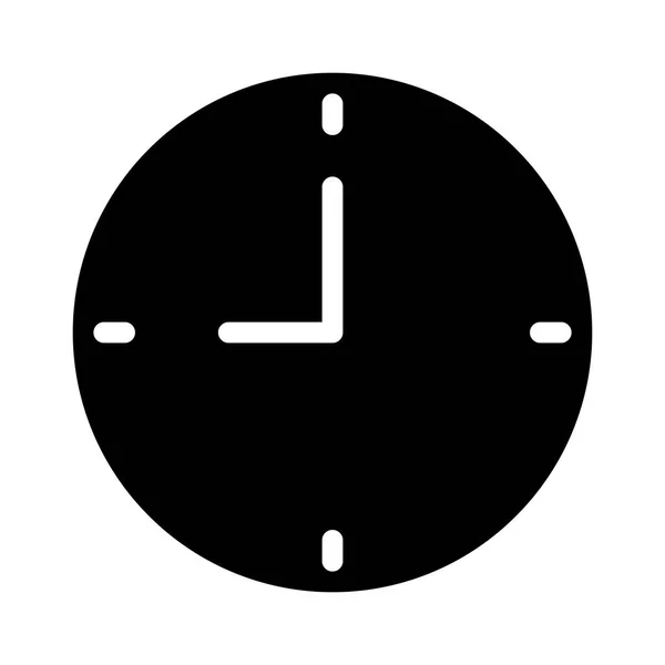 Time Clock Icon White Background Vector Illustration — Stock Vector