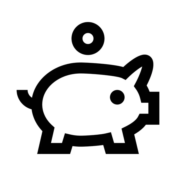 Ícone Piggy Bank Ilustração Vetorial — Vetor de Stock
