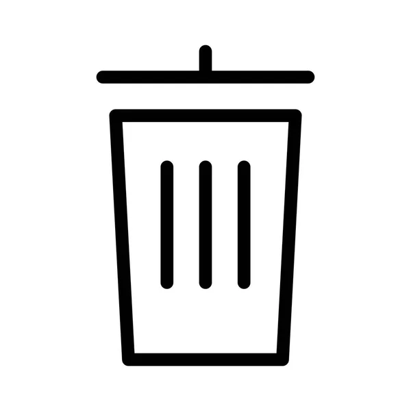 Dustbin Garbage Icon Vector Illustration — 스톡 벡터