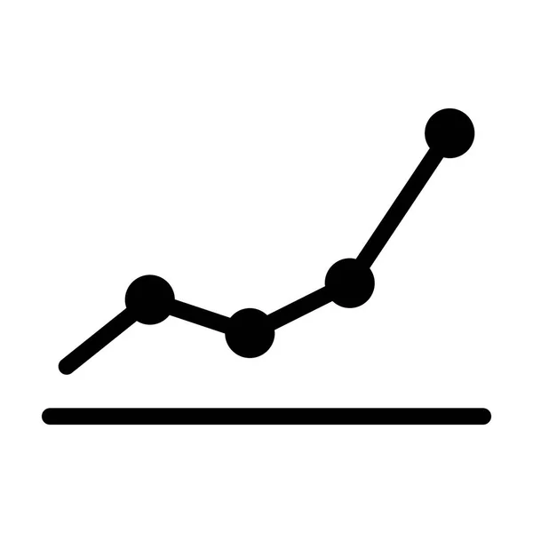 Icona Del Grafico Linee Illustrazione Vettoriale — Vettoriale Stock