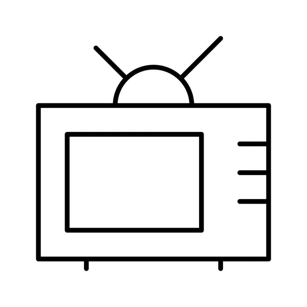 Televisie Icoon Vectorillustratie — Stockvector