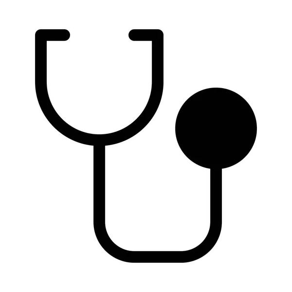 Ikona Stetoskopu Bílém Pozadí Vektorová Ilustrace — Stockový vektor