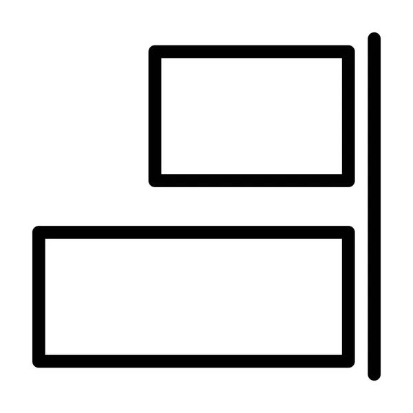 Right Alignment Icon Vector Illustration — Stock Vector