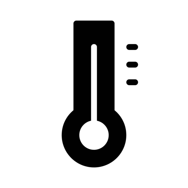 Thermometer Pictogram Witte Achtergrond Vector Illustratie — Stockvector