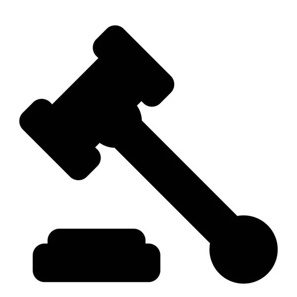 Gavel Justice Icon Vector Illustration — Stock Vector