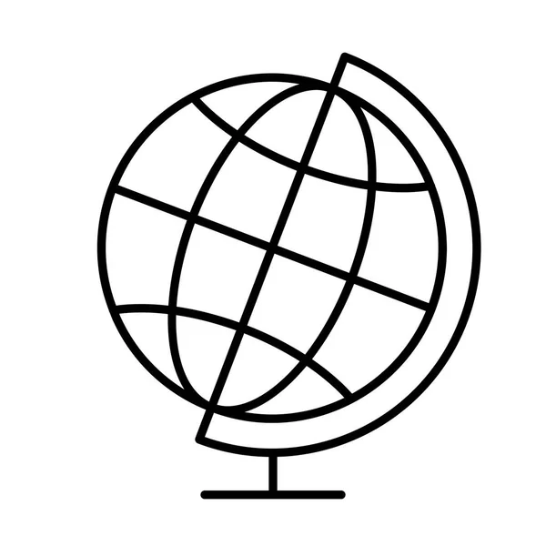 Worldwide Logistics Koncepcja Ikona Globu Białym Tle Ilustracja Wektor — Wektor stockowy