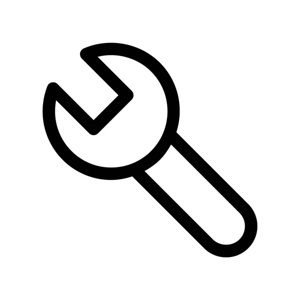 Ikona Klíče Bílém Pozadí Vektorová Ilustrace — Stockový vektor