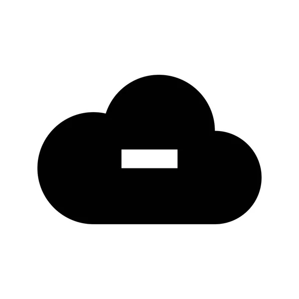 Cloud Network Icon White Background Vector Illustration — 스톡 벡터