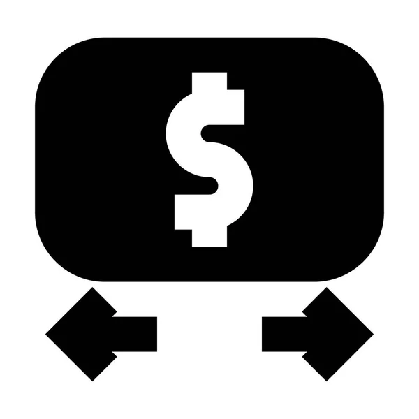 Currency Exchange Dollar Icon Vector Illustration — Stock Vector