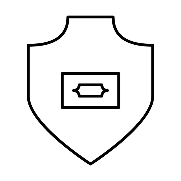 Cash Shield Symbol Auf Weißem Hintergrund Vektorillustration — Stockvektor