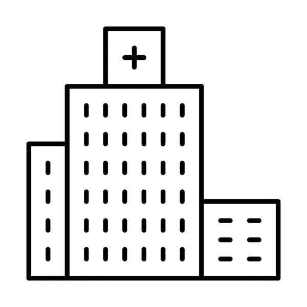 Krankenhaus Gebäude Symbol Vektor Illustration — Stockvektor