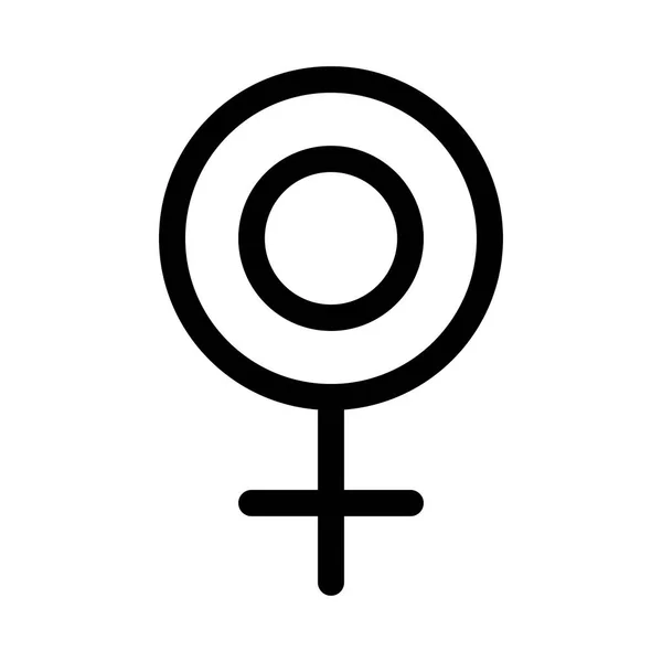 Kvinnlig Ikon Vektor Illustration — Stock vektor