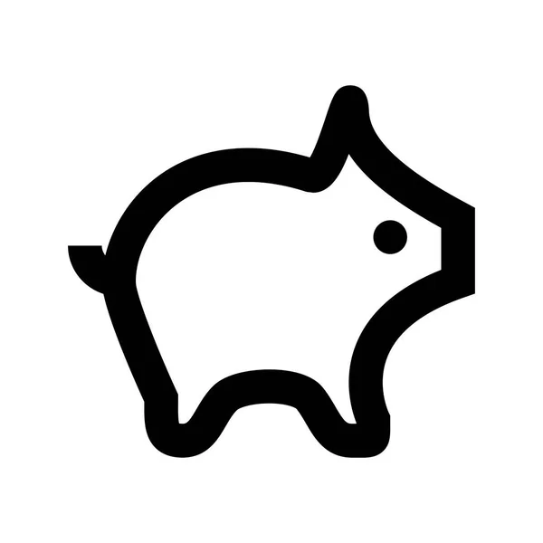 Piggy Bank Icoon Vector Illustratie — Stockvector