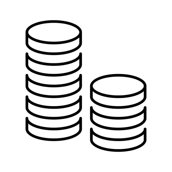 Icono Monedas Ilustración Vectorial — Vector de stock