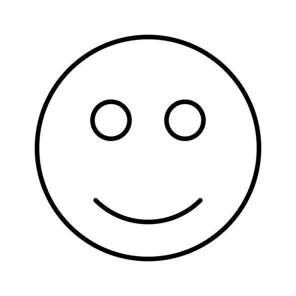 Emoji Ícone Feliz Fundo Branco Ilustração Vetorial — Vetor de Stock