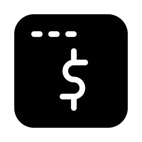 Icono Dinero Ilustración Vectorial — Vector de stock