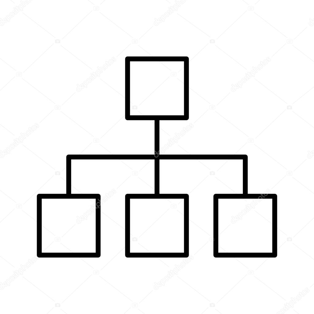 Sitemap Hierarchy  icon, vector illustration