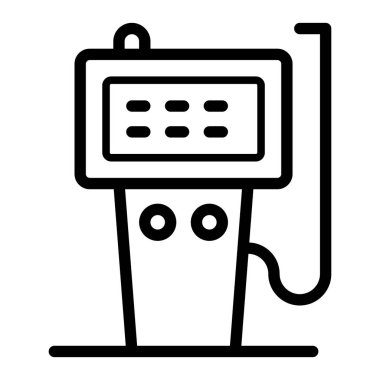 benzin istasyonu simgesi, vektör illüstrasyonu 