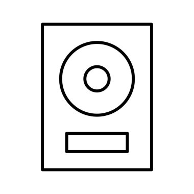 Turntable simgesi, vektör illüstrasyonu  