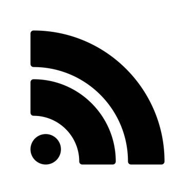  Rss Besleme simgesi, vektör illüstrasyonu 